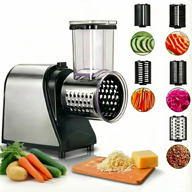 5-in-1 Electric Vegetable Slicer 250W, Stainless Steel