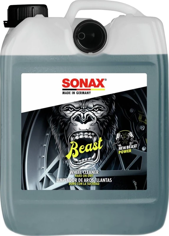 SONAX Wheel Cleaner Beast (5 Litres) leaves no chance for dirt — the powerful wheel rim cleaner for beastly dirt | Item-No. 04335000-544