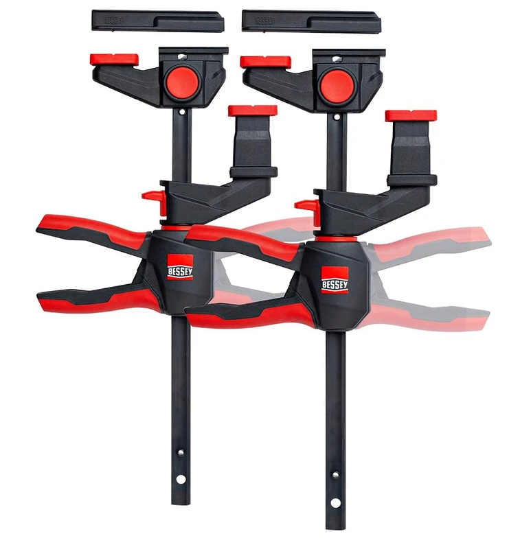 Bessey Single Handle Table Clamp with Rotating Handle for EZR360-15SET Guide Rails, Span 150 mm, Projection 60 mm