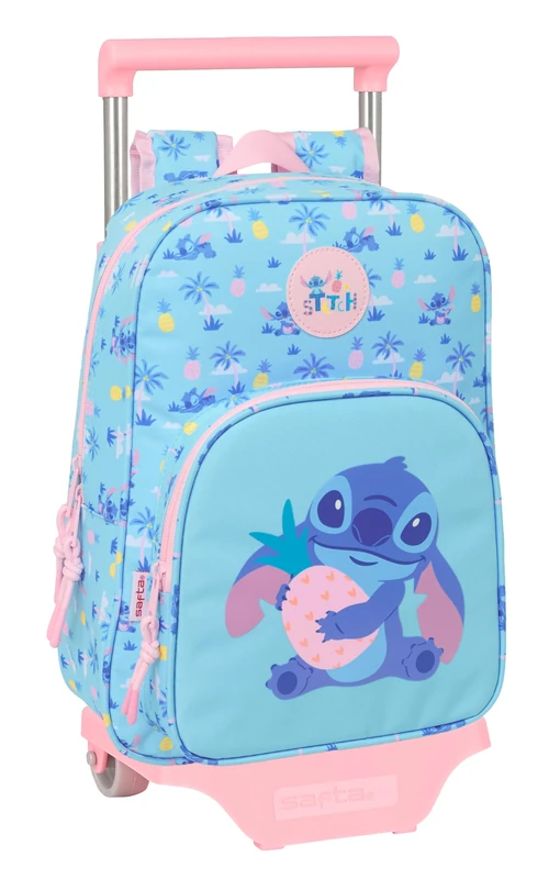 Stitch Waves – Children's Backpack with Trolley SAFTA 705, Ideal for Children of Different Ages, Comfortable and Versatile, Quality and Resistance, 26 x 11 x 34 cm - Image 1