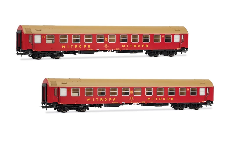 Rivarossi HR4419 DR, 2-unit pack OSShD type sleeping coaches WLAB, red livery without decorative lines, ep.IV Railway 2x Coaches