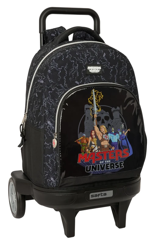 MASTERS OF THE UNIVERSE - Large Backpack with Wheels, Compact Evolution, Removable, Ideal for Children of Different Ages, Comfortable and Versatile, Quality and Resistance, 33 x 22 x 45 cm