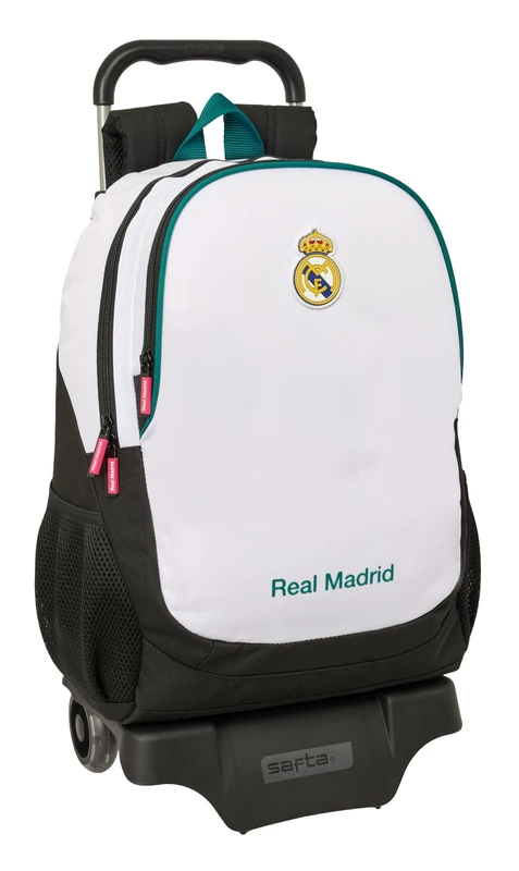 Real Madrid EQUIPACIÓN 26/27 – School Backpack with Trolley, Ideal for Children of Different Ages, Comfortable and Versatile, Quality and Resistance, 33 x 15 x 43 cm