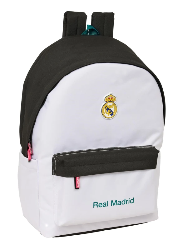 REAL MADRID EQUIPACIÓN 26/27 – Laptop Backpack 15.6 Inches and USB, Ideal for Young People of Different Ages, Recycled Fabric, Comfortable and Versatile, Quality and Resistance, 31 x 18 x 44 cm