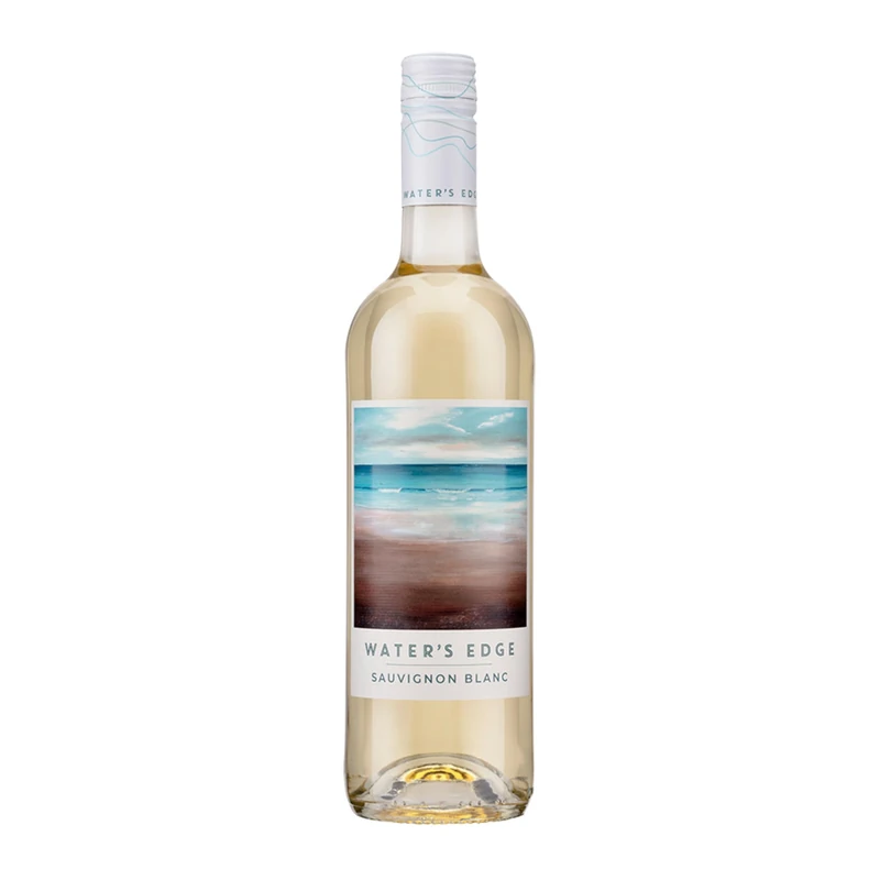 Water's Edge Sauvignon Blanc Chilean White Wine 75cl, Crisp Dry Sauvignon Blanc with Citrus, Gooseberry and Passionfruit Notes, Vegan Friendly Still Wine for Seafood and Salads 75cl Case of 6