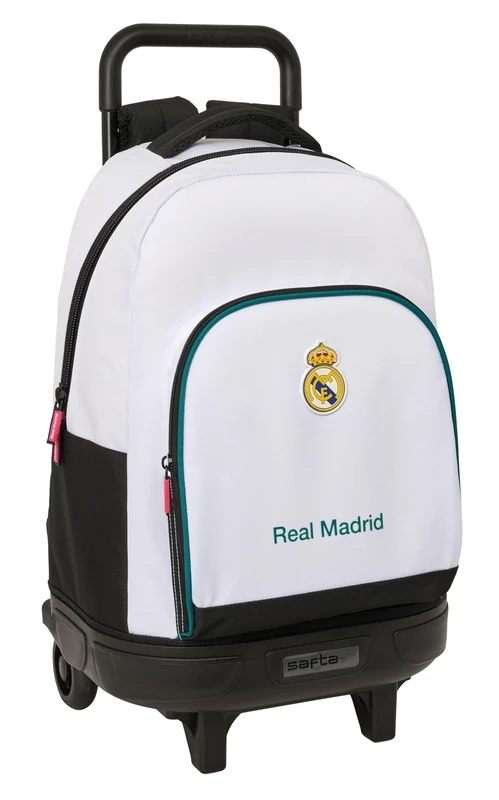 Real Madrid EQUIPACIÓN 26/27 – Large Backpack with Wheels, Compact, Removable, Ideal for Children of Different Ages, Comfortable and Versatile, Quality and Resistance, 33 x 22 x 45 cm