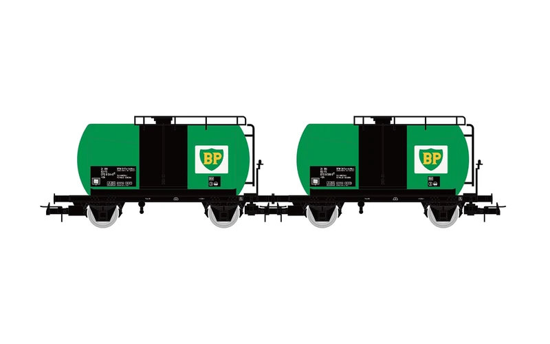 Rivarossi HR6567 FS, 2-unit pack 2-axle tank wagons "BP green", ep. IV Railway 2x Wagons