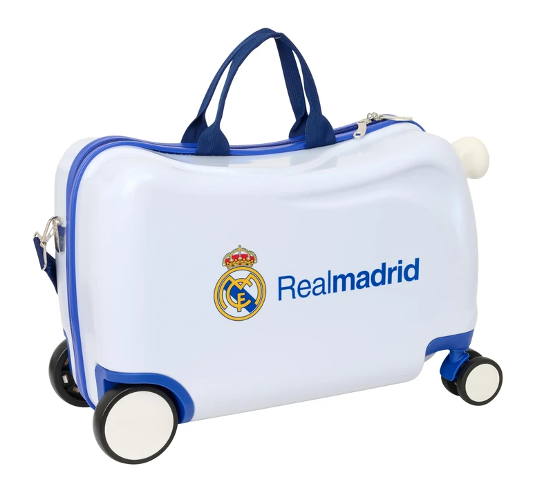 Real Madrid EQUIPACIÓN 26/27 – Children's Trolley, Suitcase with Wheels, Security Lock, Lightweight Suitcase, 44 x 21 x 27 cm