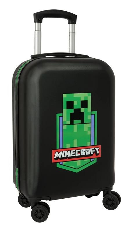 Minecraft - Cabin Trolley 20 Inches, Suitcase with Wheels, Security Lock, Lightweight Suitcase, 34.5 x 20 x 55 cm - Image 1