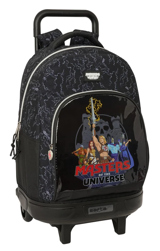 MASTERS OF THE UNIVERSE - Large Backpack with Wheels, Compact, Removable, Ideal for Children of Different Ages, Comfortable and Versatile, Quality and Resistance, 33 x 22 x 45 cm