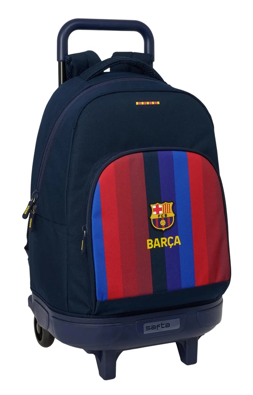 F.C. Barcelona 1st Team 26/27 – Large Backpack with Wheels, Compact, Removable, Ideal for Children of Different Ages, Comfortable and Versatile, Quality and Resistance, 33 x 22 x 45 cm