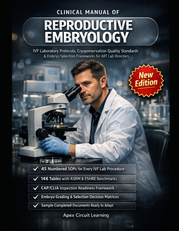Clinical Manual of Reproductive Embryology: IVF Laboratory Protocols, Cryopreservation Quality Standards & Embryo Selection Frameworks for ART Lab Directors