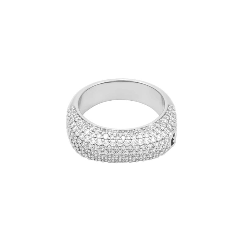 Michael Kors Premium Women's Silver-Tone Brass Ring, MKJ86020408
