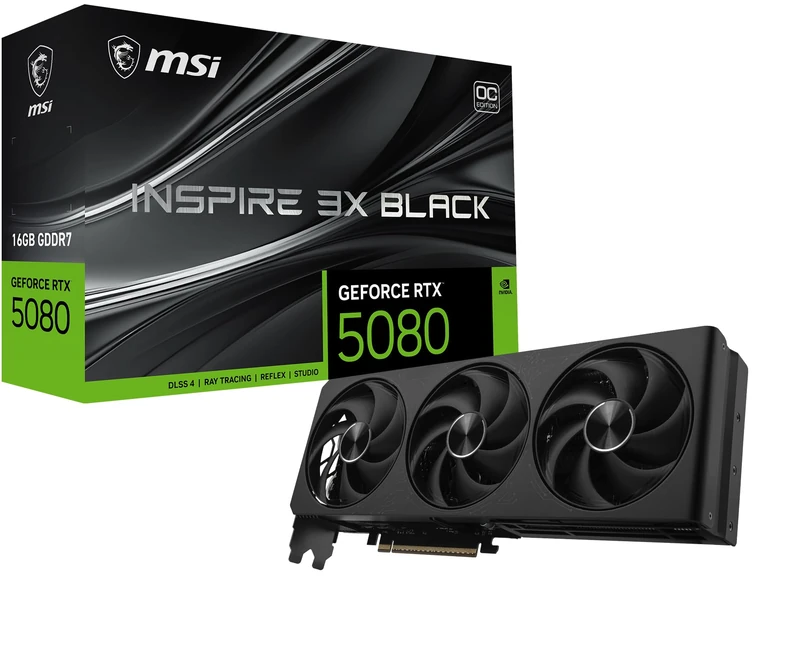 MSI GeForce RTX 5080 16G INSPIRE 3X OC BLACK