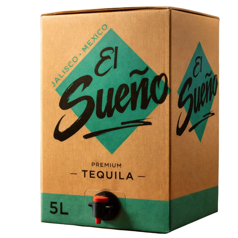 El Sueño Silver 5L Bag in Box Tequila | Great-tasting quality made with fresh sustainably-produced ingredients, versatile and super-smooth to taste with a delightfully floral & citrus finish, 38% ABV