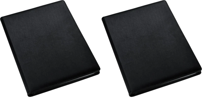 A4 Presentation Display Book - Black File Folder - Storage Case Portfolio Folder with Plastic Sleeves - Poly Pocket Folder by Arpan x 1 (A4-48 Pockets/ 96 Sides) (Pack of 2)