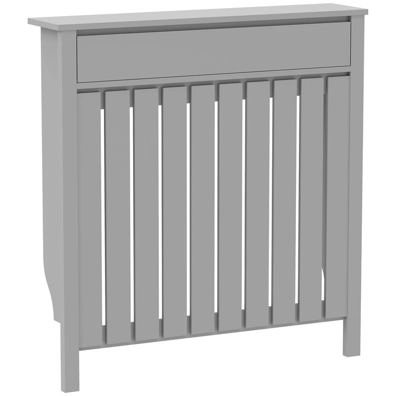 HOMCOM Radiator Cover with Drawer, Small, 88.5 x 19 x 93cm, Grey