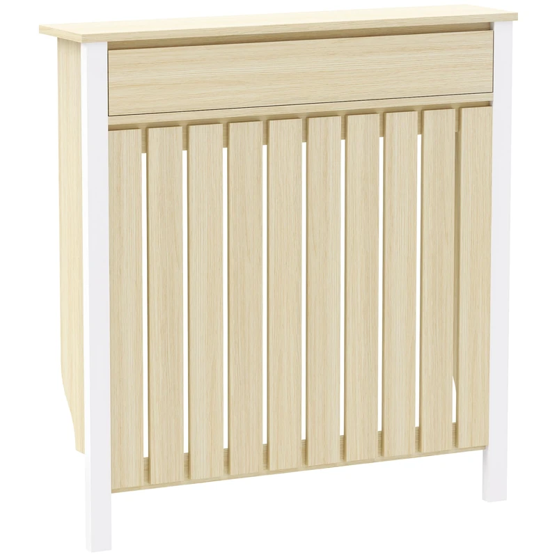HOMCOM Radiator Cover with Drawer, Small, 88.5 x 19 x 93cm, Oak