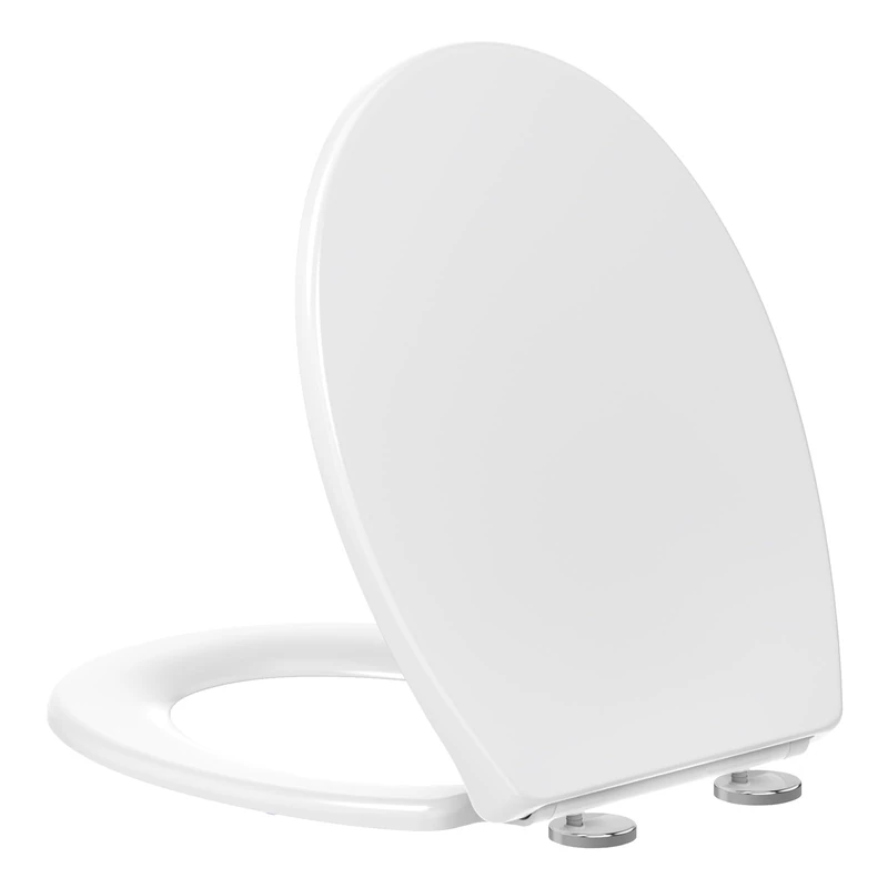 YEAUPE PRO Universal O Shape Toilet Seat, Urea-Formaldehyde Toilet Seat with Soft Close Toilet Seat with Quick Release at One Button, 44.6 x 37.5 x 5.2 cm