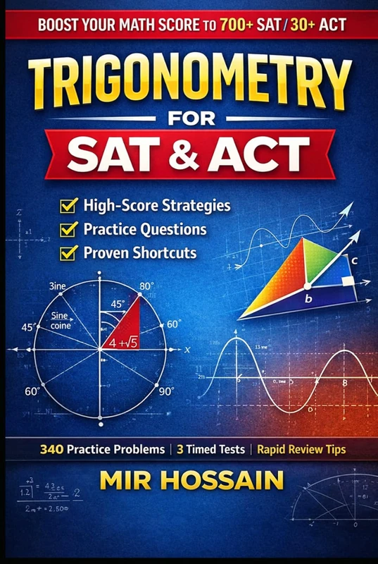 TRIGONOMETRY FOR SAT & ACT: High-Score Strategies, Practice Questions, and Shortcuts Essential Trig Topics for SAT, ACT & PSAT Success - Image 1