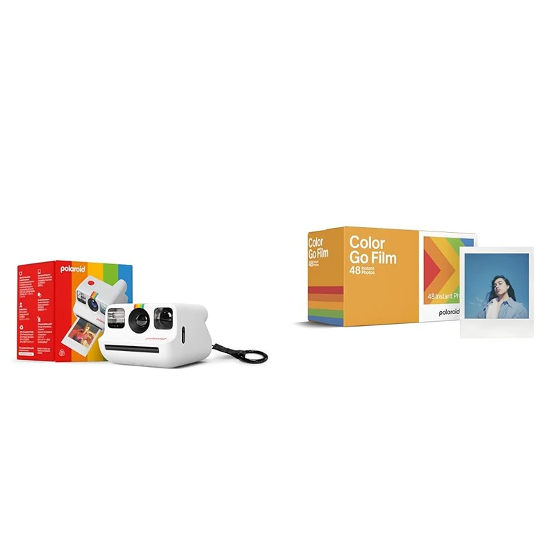 Polaroid Bundle Go Gen 2 White + Black Clip + Go Film- 48 photos (6packs)