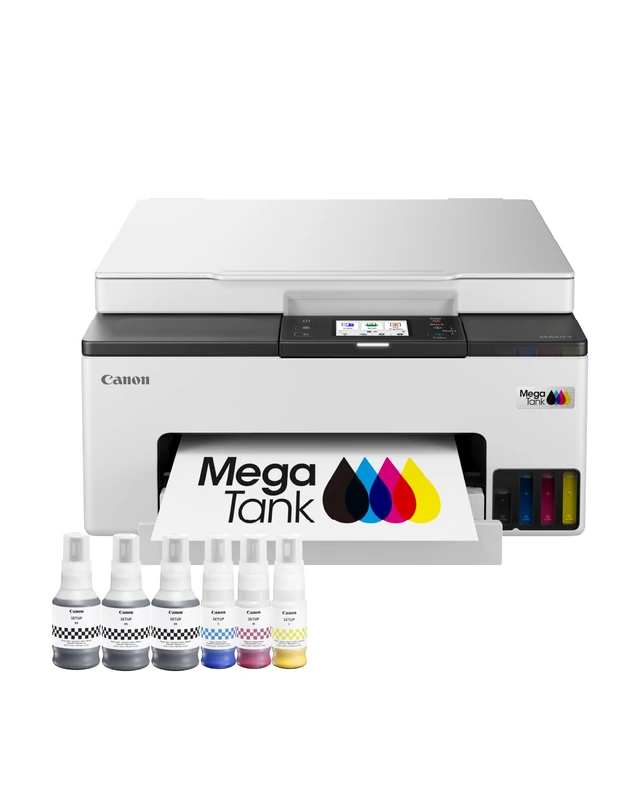 Canon MAXIFY GX1051 Printer for Home & Office Use - Colour Home Printers & Scanners All-in-One Wireless | MegaTank Inkjet Printer, Copier & Scanner | A4 Printer | Includes 6 x Ink Bottles