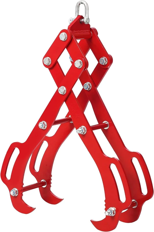 GarveeTech Heavy Duty 4-Claw Log Lifting Tongs, 71cm Timber Grapple with 360° Swivel Hook & Anti-Rust Powder Coat, 3.6 Tonne Capacity Forestry Claw for Tractor, Forklift & ATV