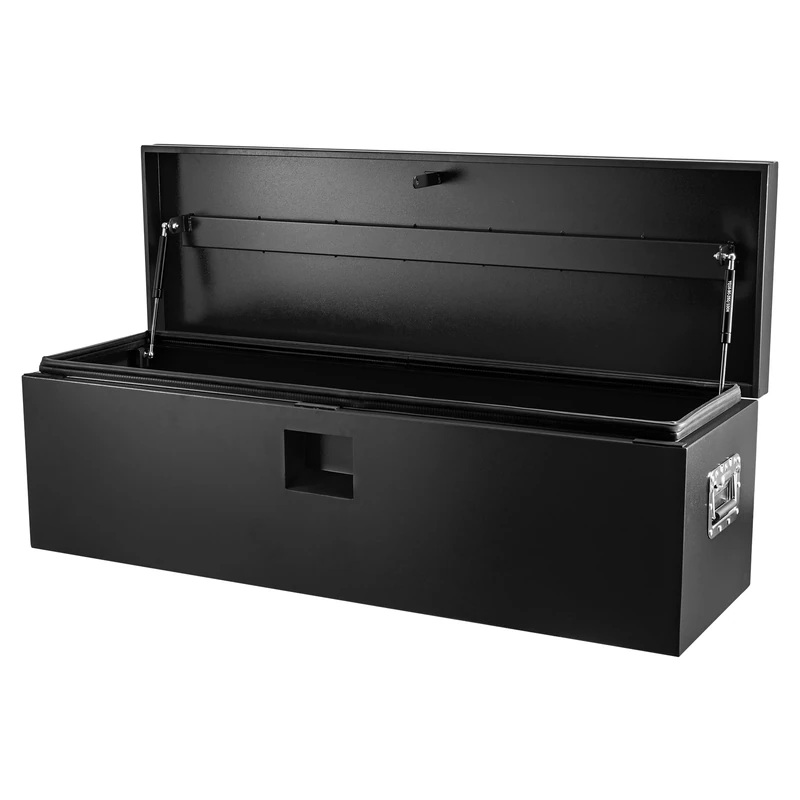 Heavy Duty Truck Bed Toolbox 60x38x38 cm, Lockable Steel Truck Tool Box, Weatherproof Pick-Up Bed Storage Chest with Lift Assist Lids, Powder-Coated Metal Tool Box for Pick-Up, Trailer and Caravan - Image 1