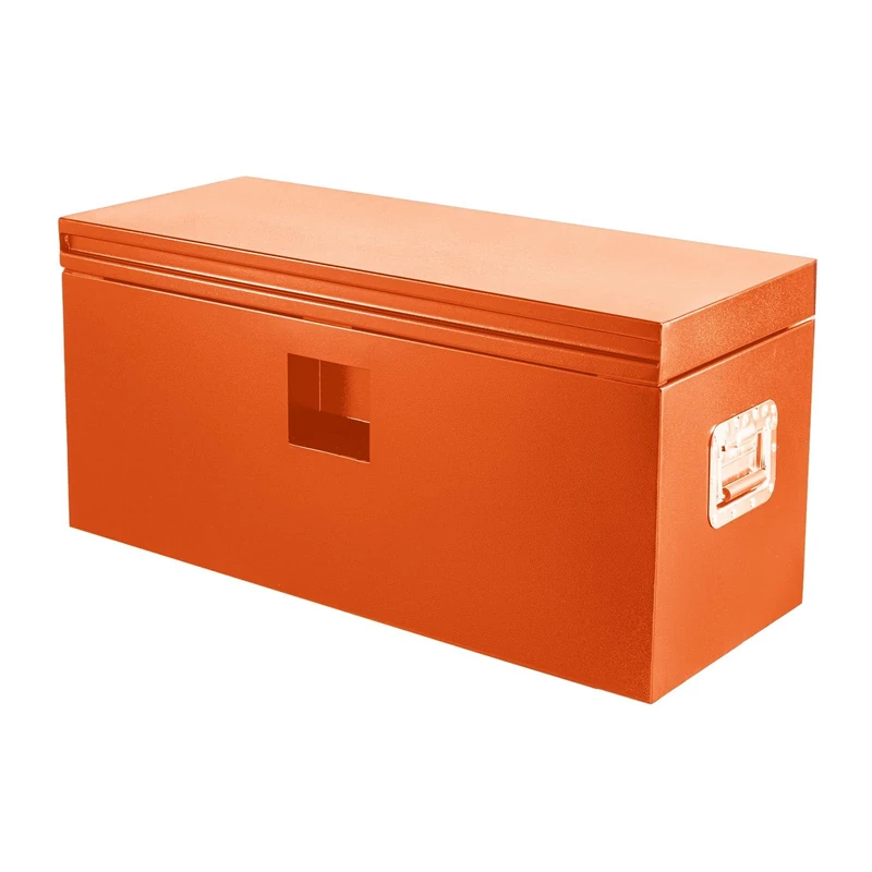 Heavy Duty Truck Bed Toolbox 60x38x38 cm, Lockable Steel Truck Tool Box, Weatherproof Pick-Up Bed Storage Chest with Lift Assist Lids, Powder-Coated Metal Tool Box for Pick-Up, Trailer and Caravan - Image 1