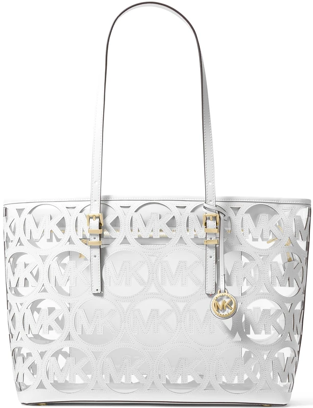 Michael Kors QUINN Large metallic tote bag with logo