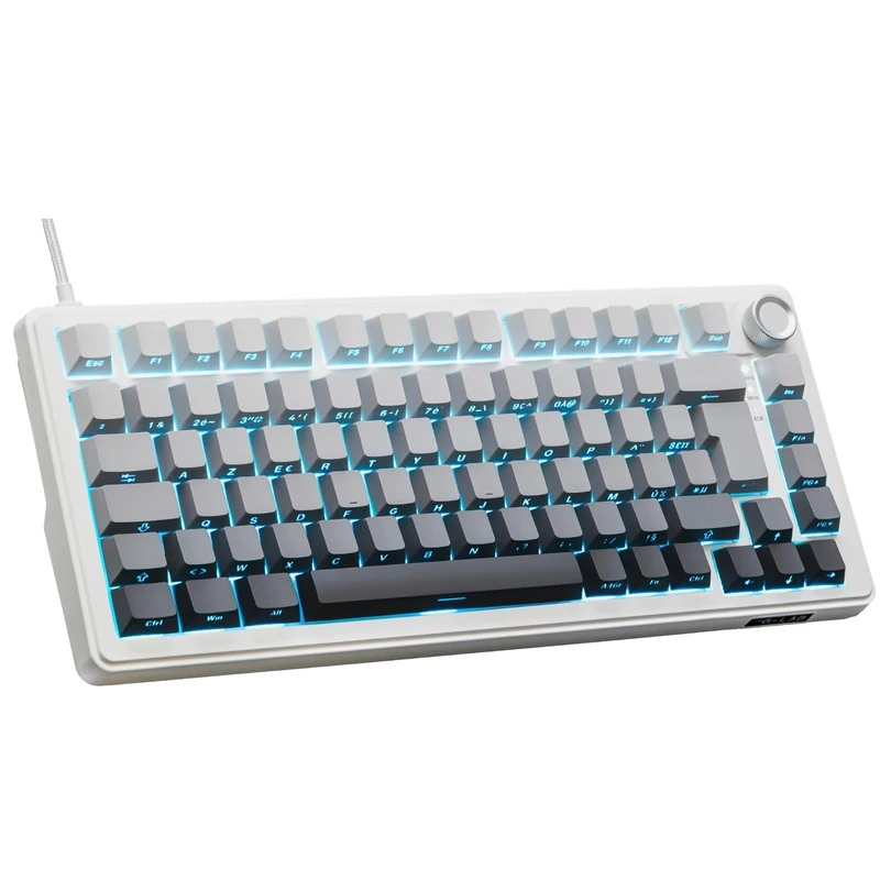 The G-Lab - KEYZ Elite 300 HE GRW - Hall Effect 75% USB AZERTY Magnetic Gaming Keyboard, 8000Hz Rapid Trigger, Adjustable Activation 0.01mm, PBT- Hot Swap, RGB & Custom Macros - Windows/Mac