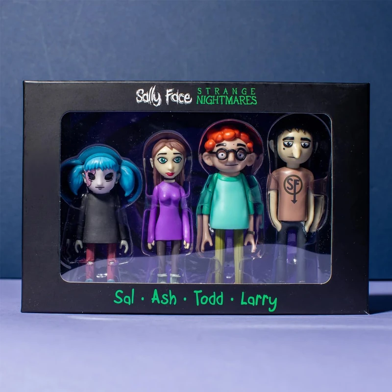 Maestro Media Ventures | Sally Face Strange Nightmares 4 Figure Pack | Collectible Figure Accessory | Sal, Ashley, Todd And Larry Up To 3.5 Inches