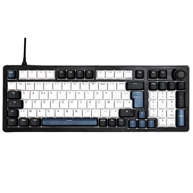 The G-Lab - KEYZ Elite 400 HE BB - Hall Effect 96% AZERTY FR, USB, 8000 Hz Rapid Trigger, Adjustable Activation 0.01mm, PBT- Hot Swap, RGB & Custom Macros - Windows/Mac