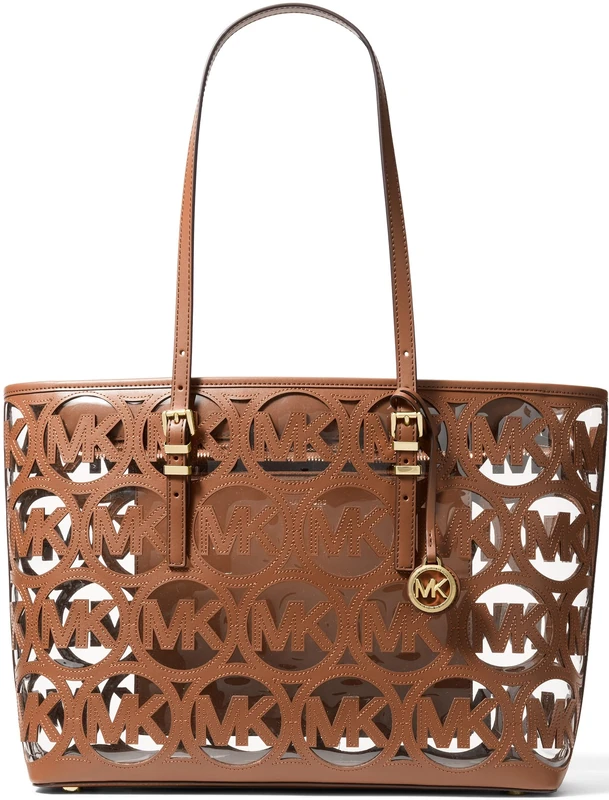 Michael Kors QUINN Large metallic tote bag with logo