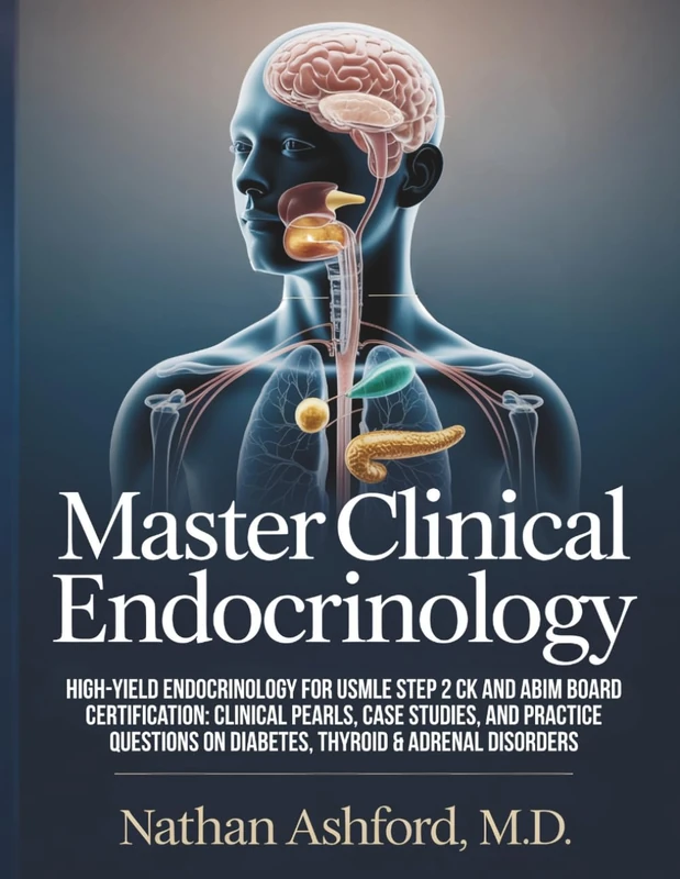 MASTER CLINICAL ENDOCRINOLOGY: High-Yield Endocrinology for USMLE Step 2 CK and ABIM Board Certification: Clinical Pearls, Case Studies, and Practice ... Disorders (Clinical Mastery Series 2026) - Image 1