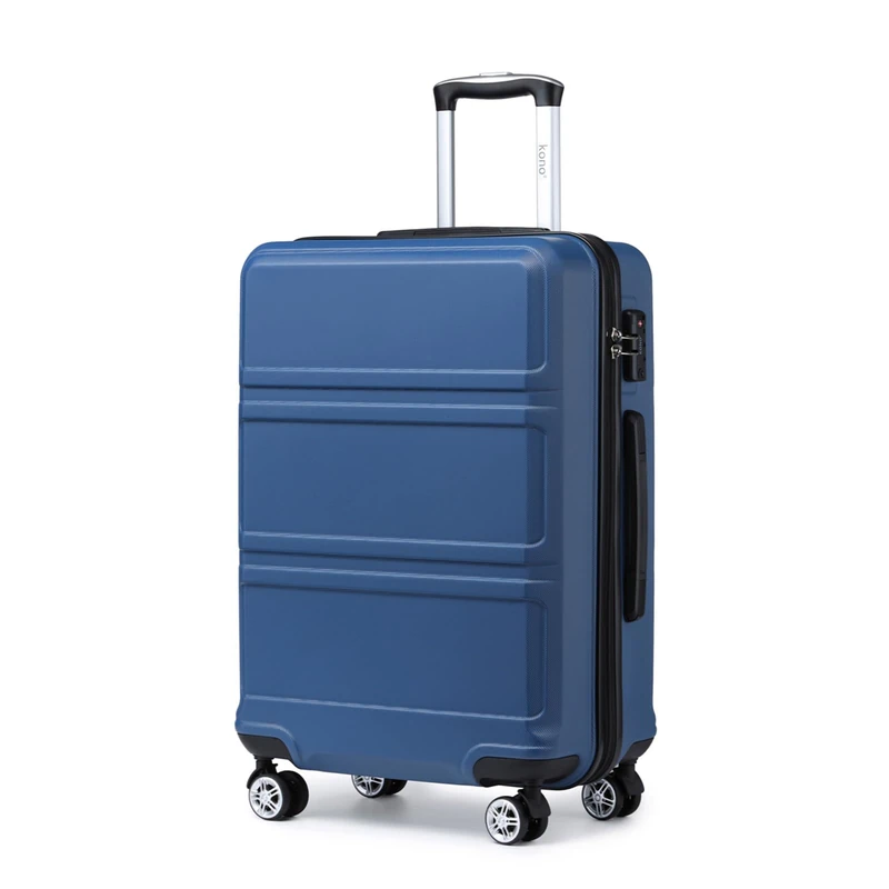 Kono 40x30x20cm Carry on Suitcase Ryanair Under Seat Hand Luggage Lightweight Small Cabin Bag (Navy)