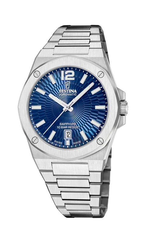 Festina Swiss Made Mens Automatic Watch with Steel Bracelet F22004/2