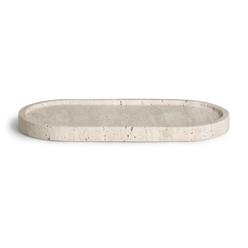 Möve Travertine Grace Tray 30.5 x 15 x 2 cm Limestone Beige - Image 1
