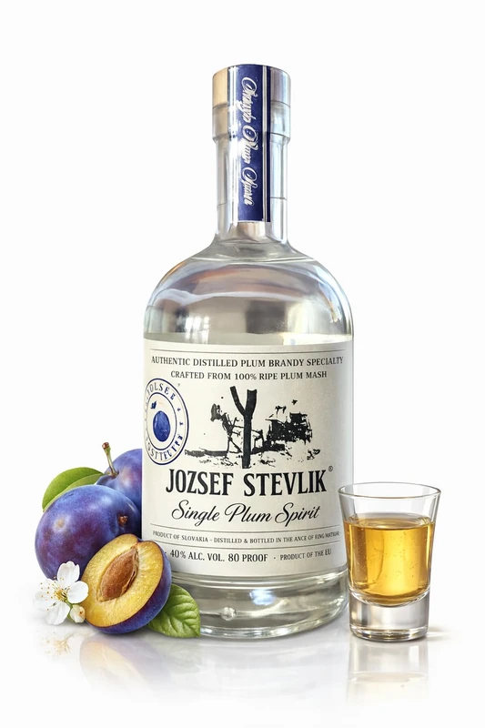 Josef Stevlik Slivovitz Plum Brandy – Authentic Artisanal Slivovice - Small Batch Distilled European Fruit Spirit | 40% ABV | 700ml - Image 1