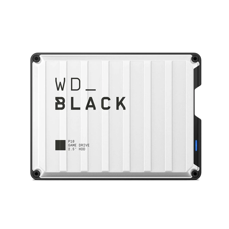 WD_BLACK 2TB P10 Game Drive, Works with PlayStation, Portable External Hard Drive, Speeds Up to 130 MB/s, USB 3.2 Gen 1, Play and Store PS4 games; archive PS5 games, White