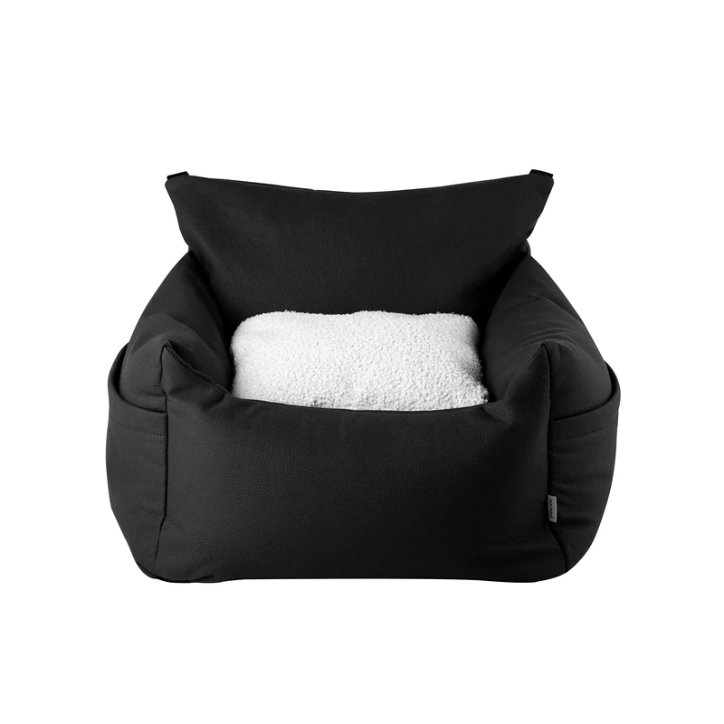 Peluvio Burgos Dog Car Seat, Safe With Harness Tether, Stable Headrest And Seat Attachment, 50x50x40 cm, Upholstery Protection, Side Pockets, Cover Washable At 30C, Dog Car Bed - Image 1