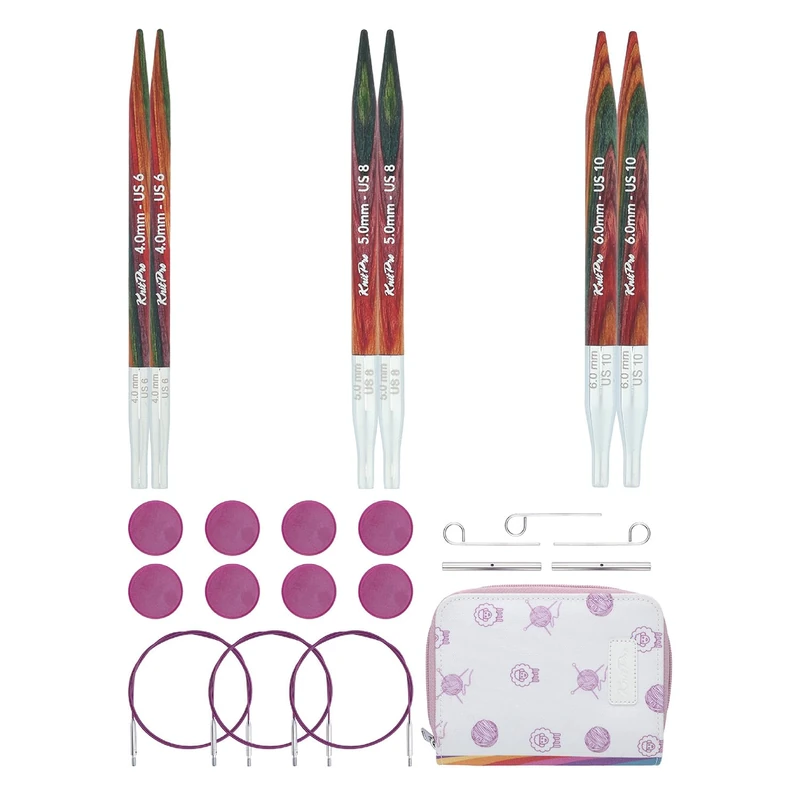 KnitPro Symfonie 2 Starter Interchangeable Needle Set 5" (13cm) | 3 Sizes (4mm to 6mm)