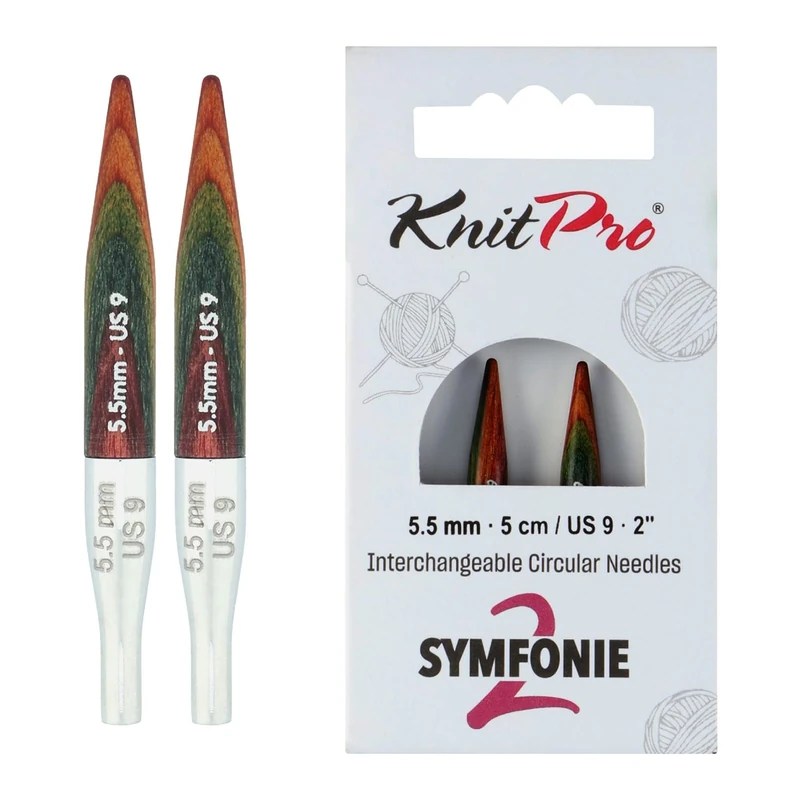 KnitPro Symfonie 2 Mini Interchangeable Needles 2" (5cm) | 5.5mm
