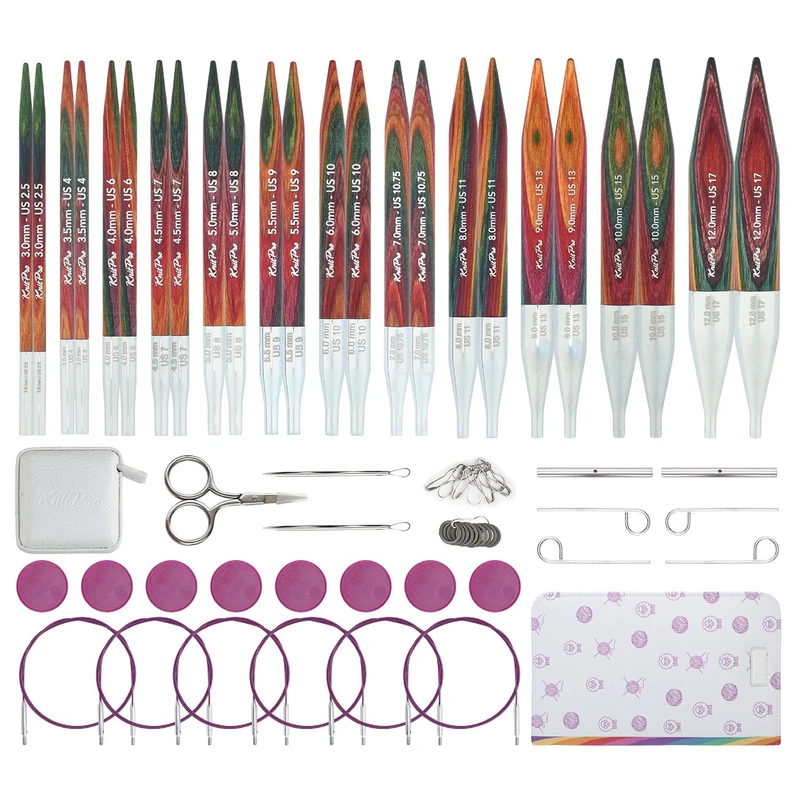 KnitPro Symfonie 2 Grande Interchangeable Needle Set 5" (13cm) | 12 Sizes (3mm to 12mm) - Image 1