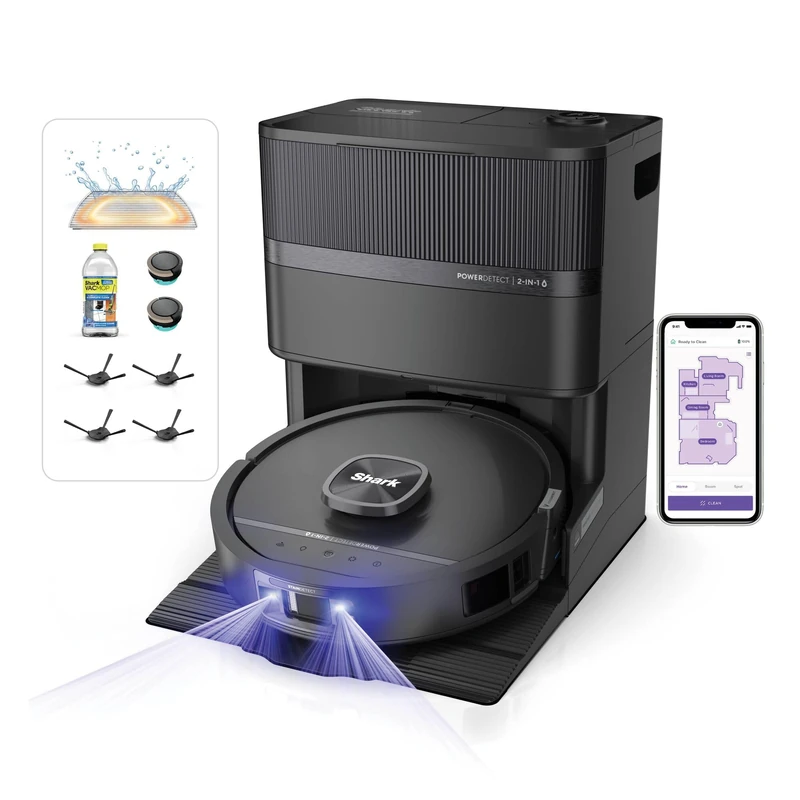 Shark PowerDetect UV Reveal Robot Mop and Vacuum, Black, AV3020XEUK
