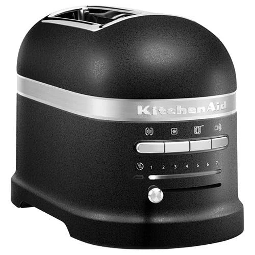 KitchenAid Artisan 4-Slice Toaster 5KMT4205BMS, Dual Independent Controls, Auto-Sensor with Keep Warm, 7 Shade Settings, Sandwich Rack Included, Extra Wide Slots, Die-Cast Metal Body, Medallion Silver