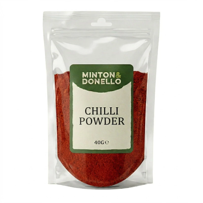 Minton & Donello Chilli Powder 10 Pack x 40g - Ground Chilli Spice for Cooking & Seasoning, Add Heat & Bold Flavour to Curries, BBQ, Marinades, Sauces, Soups & Savoury Dishes, Pantry Essential