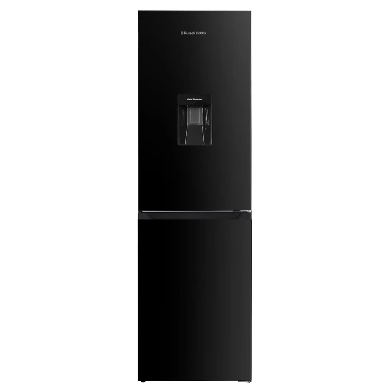 Russell Hobbs Freestanding Total No Frost Fridge Freezer 50/50 245L with Water Dispenser, Automatic Defrost, Adjustable Thermostat, Reversible Door, RH181TNF552E2BWD (Black)