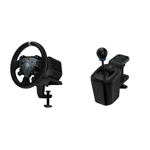 Logitech G RS50 System,3-Piece Sim Racing Steering Wheel Setup -RS50 Wheel base RS Wheel Hub+RS H-SHIFTER - Sim Racing Gear Shifter,PRO,RS50 Racing Wheel Base PS 5, 4,Xbox-Series X|S,Xbox-One,PC-Black