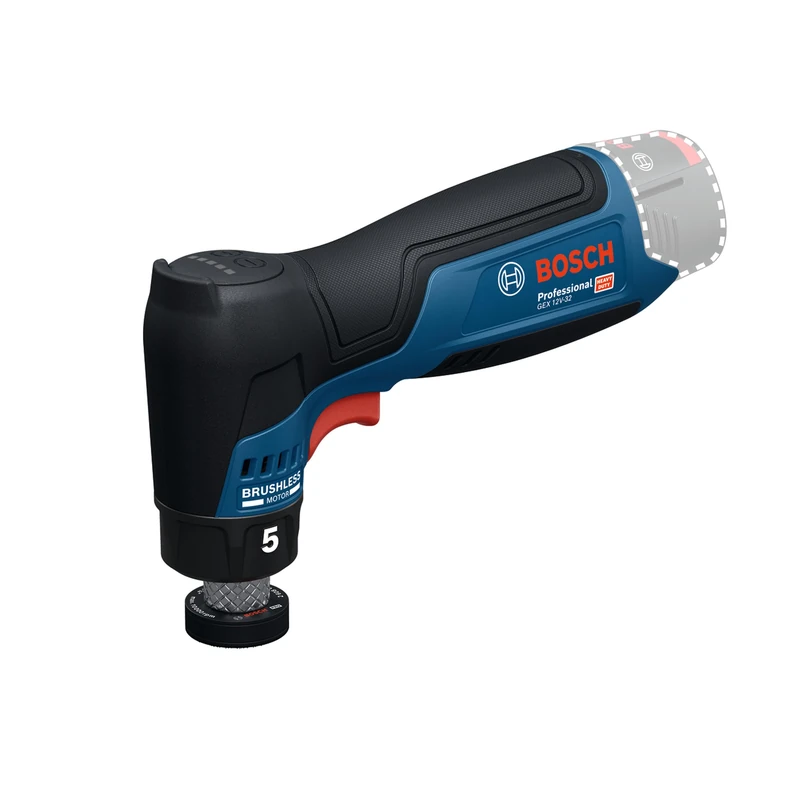 Bosch Professional 12V System Cordless Random Orbit Sander GEX 12V-32 (incl. Mounted 32mm Velcro Backing pad, 32mm Sticker Backing pad)